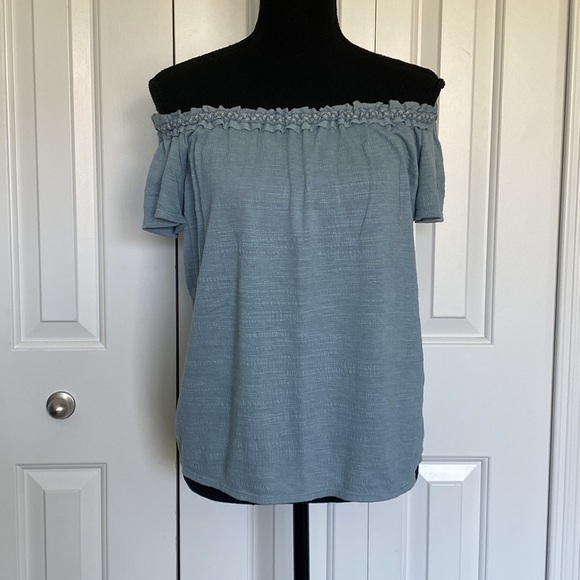 Max Studio Medium Light Blue Summer Top Blouse - Picture 2 of 11